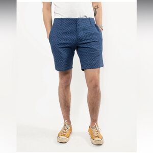 18 WAITS Men's Signature Shorts Denim Blue color